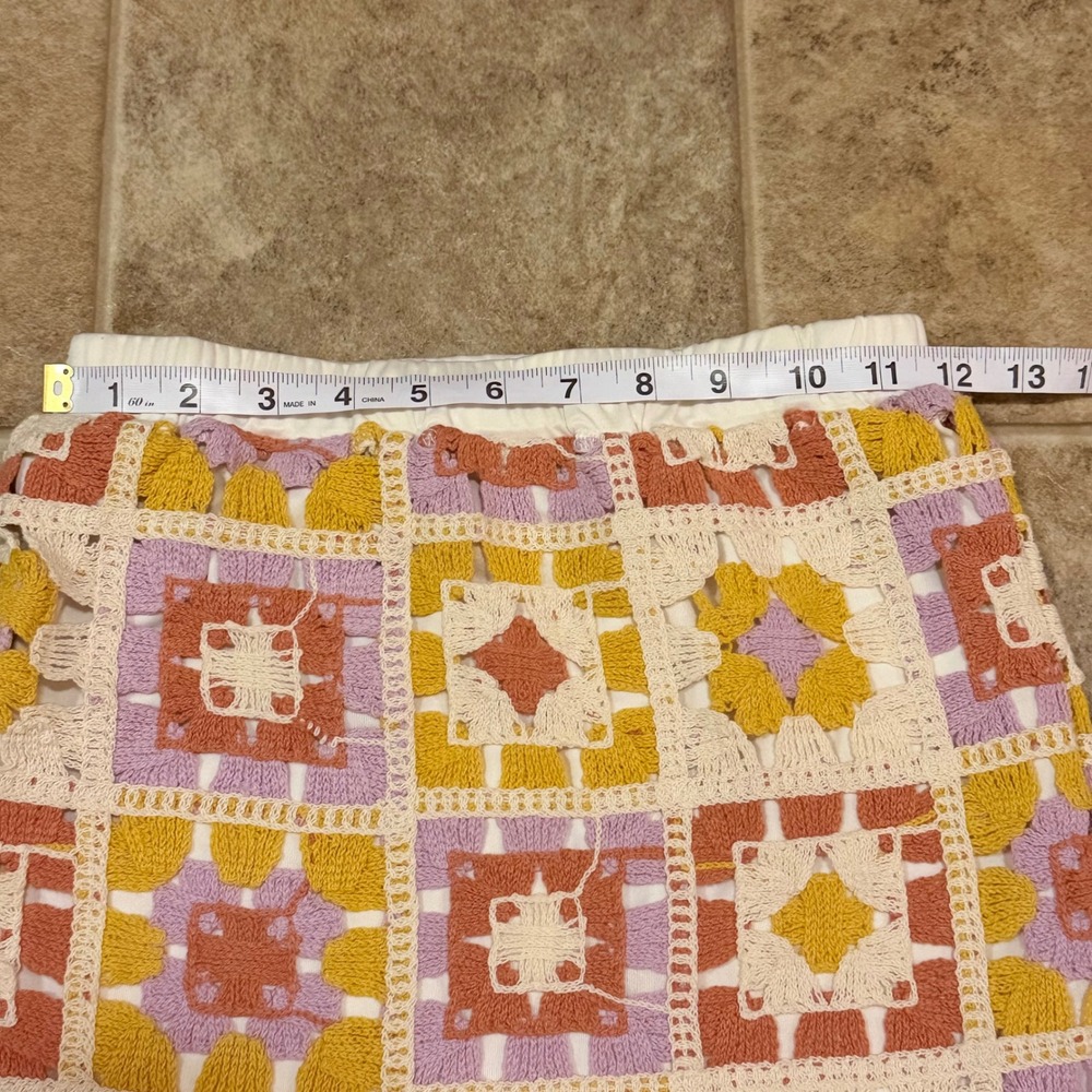 Hayden Girls Crochet Granny Square Skirt Multicolor Boho Festival GY5946VM L - Picture 9 of 13